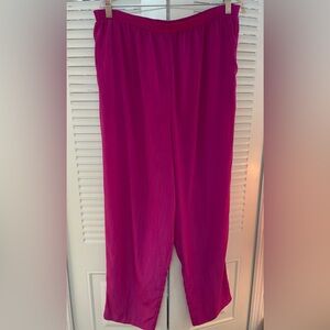 Vibrant Fuchsia Vintage Silky Pants